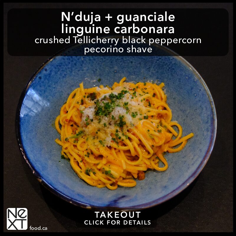 N’duja + guanciale linguine carbonara