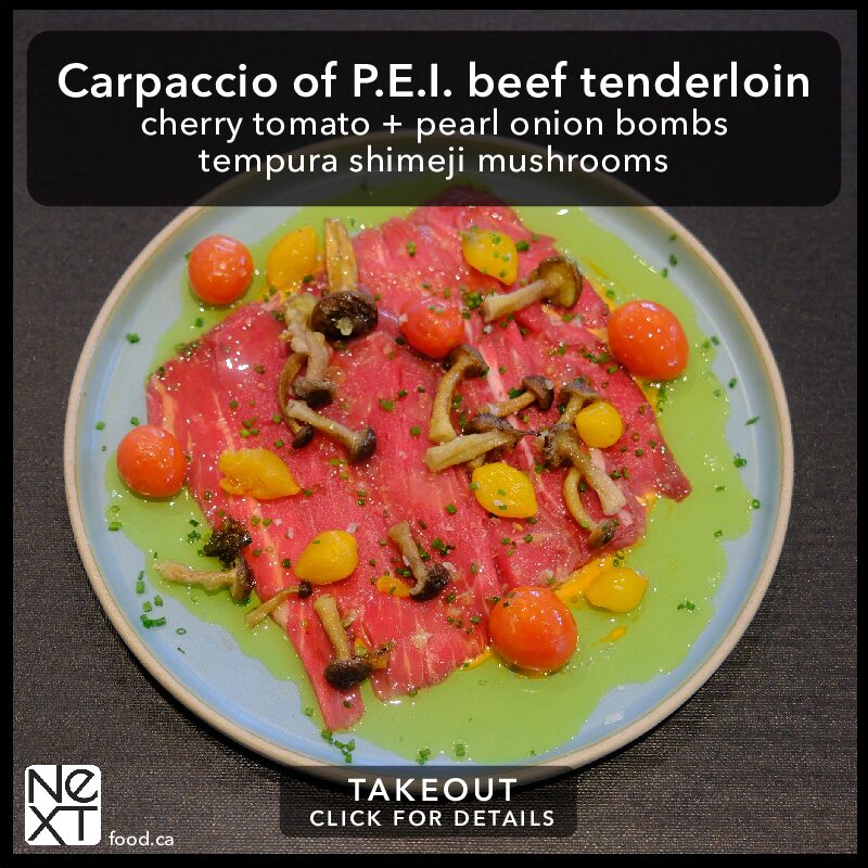 Carpaccio of P.E.I. beef tenderloin