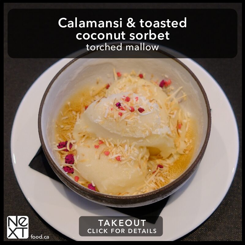 Calamansi & toasted coconut sorbet