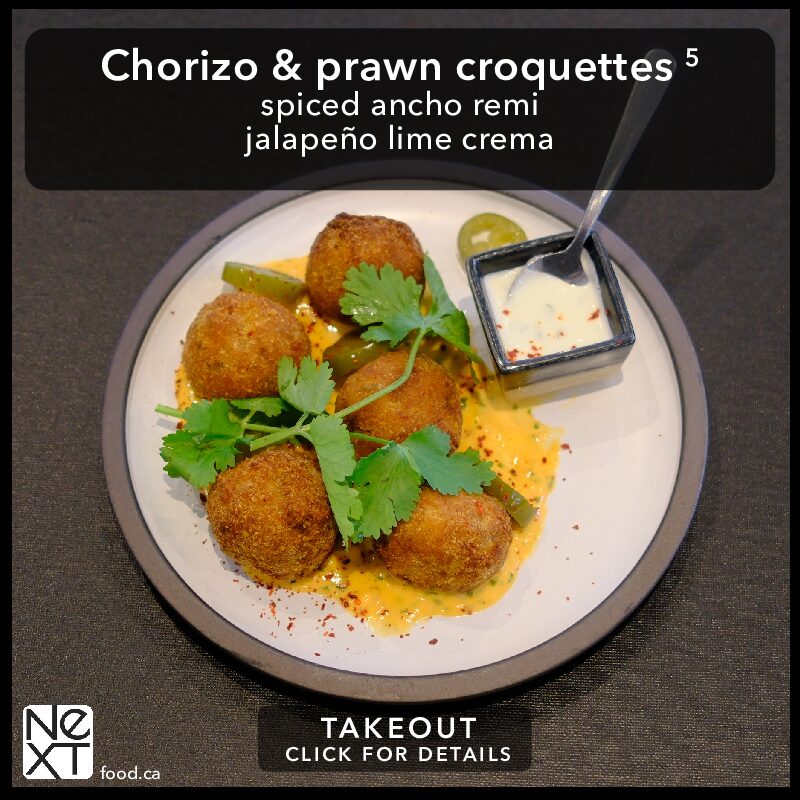 Chorizo & prawn croquettes