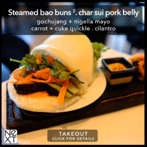 Steamed bao buns. char sui pork belly
