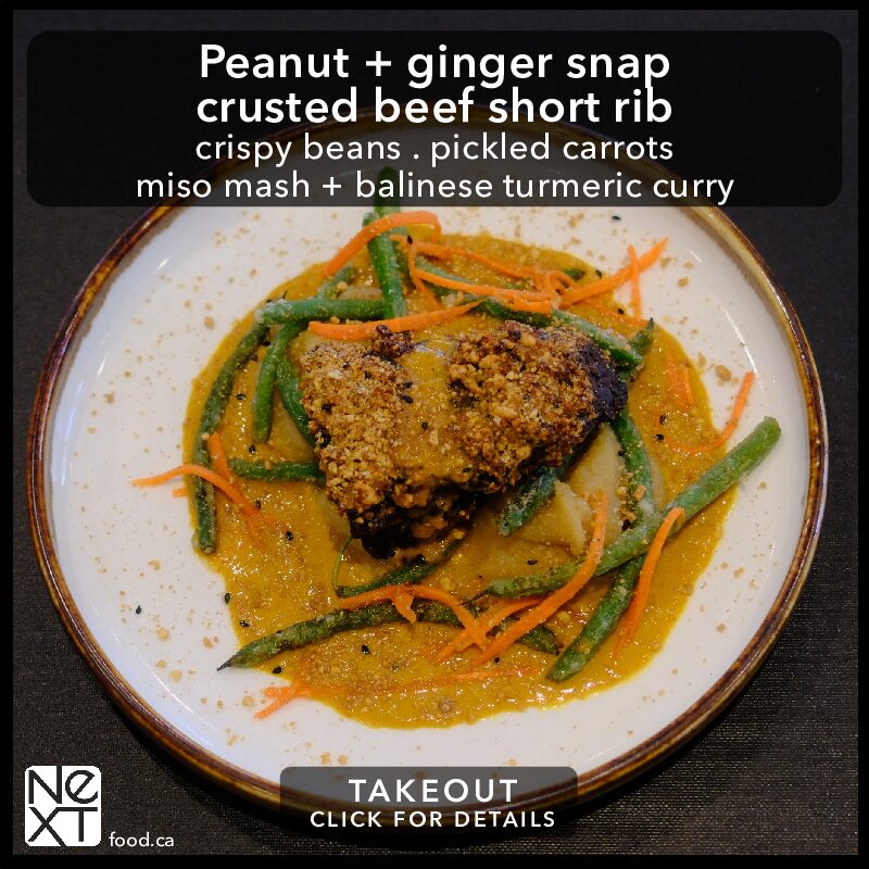 Peanut + ginger snap crusted beef short rib