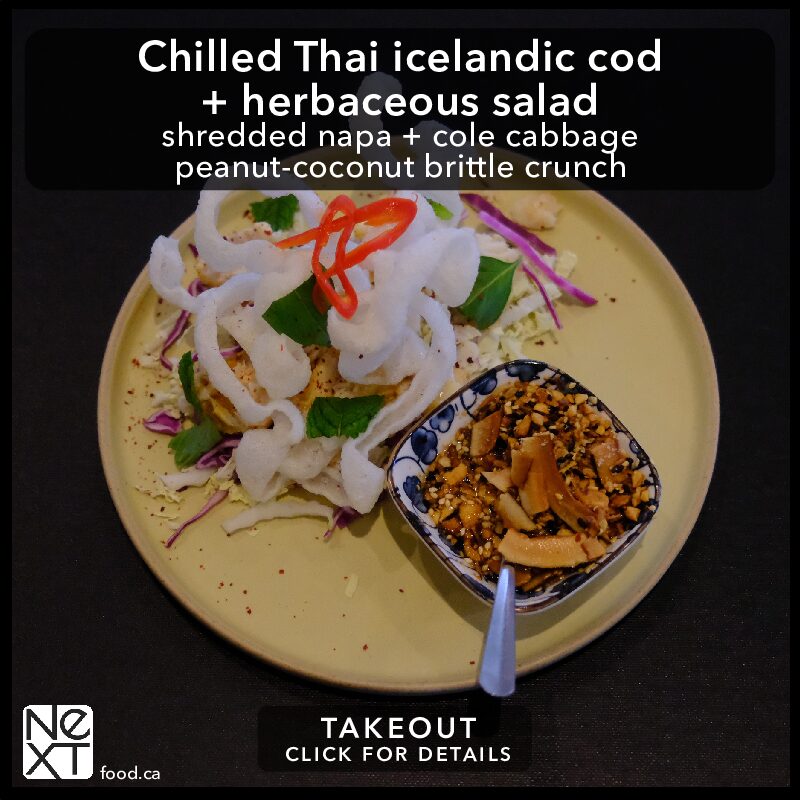 Chilled Thai icelandic cod + herbaceous salad